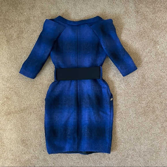 Vintage Miss Sixty Wool Cocktail Fitted Mini Dress - Picture 3 of 10